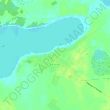Грязново topographic map, elevation, terrain