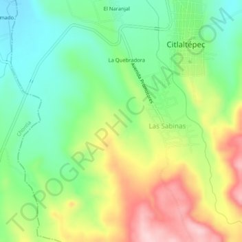 Sabana Grande topographic map, elevation, terrain