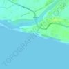 Depok Beach topographic map, elevation, terrain