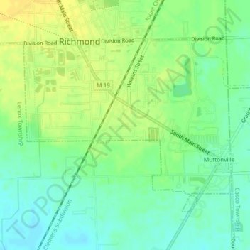 Gierk Street Park topographic map, elevation, terrain