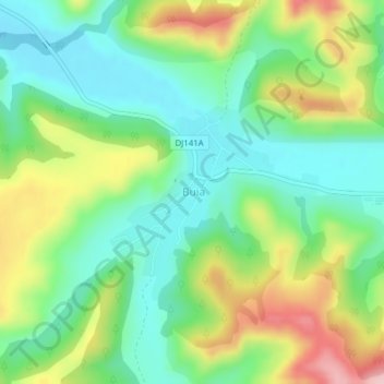 Sibiu topographic map, elevation, terrain