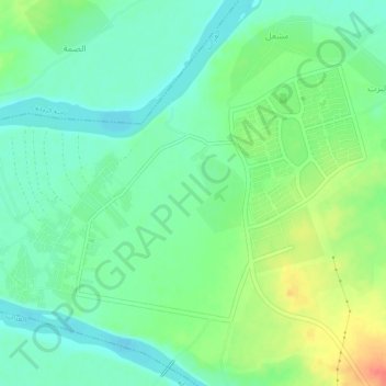 Al Ubaydi topographic map, elevation, terrain