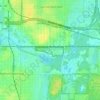 Artic Fox topographic map, elevation, terrain