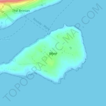 Wyre topographic map, elevation, terrain