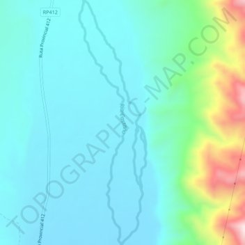 Río Castaño topographic map, elevation, terrain