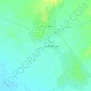 Hammam at Turkuman topographic map, elevation, terrain