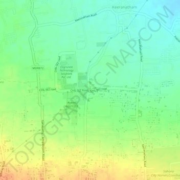 Coimbatore Hitech SEZ topographic map, elevation, terrain