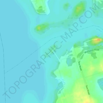 Fothergill Island topographic map, elevation, terrain