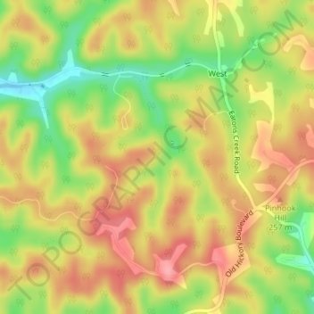 Beaman Park topographic map, elevation, terrain