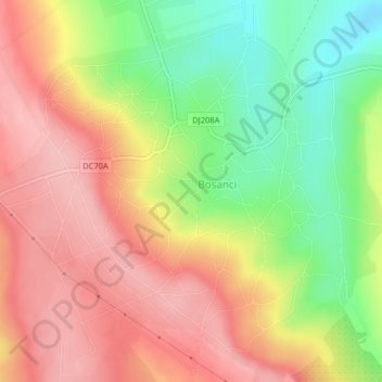 Suceava topographic map, elevation, terrain