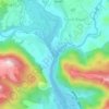 Seti River topographic map, elevation, terrain