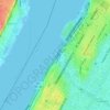 West Harlem Piers Park topographic map, elevation, terrain