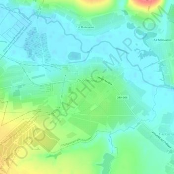 Lyubimovka topographic map, elevation, terrain