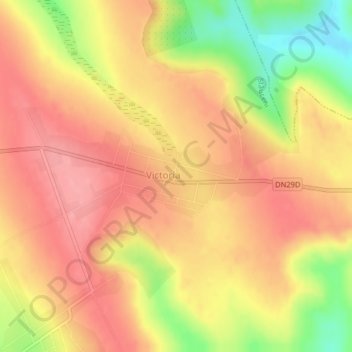 Botoșani topographic map, elevation, terrain