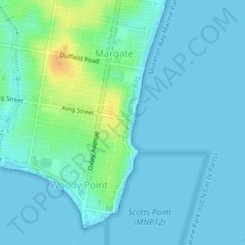 Lahore Park topographic map, elevation, terrain