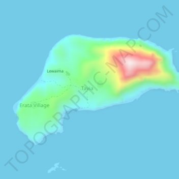 Tongariki Island topographic map, elevation, terrain