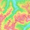 Accursed Mountains topographic map, elevation, terrain