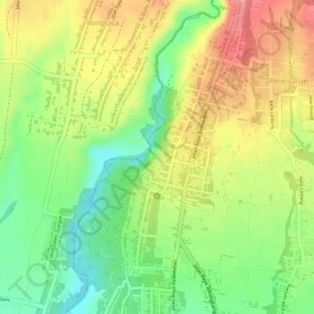 Bambu Indah Garden topographic map, elevation, terrain