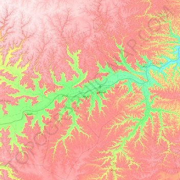 وادي حضرموت topographic map, elevation, terrain