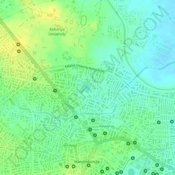 Pochamma Kunta topographic map, elevation, terrain