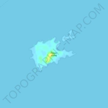 Danger Island topographic map, elevation, terrain