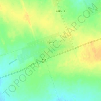 Orly topographic map, elevation, terrain
