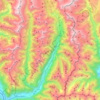 Misox topographic map, elevation, terrain