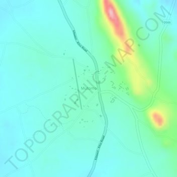 Mutomo topographic map, elevation, terrain