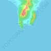 Nuan (Nual, Monkey) Beach topographic map, elevation, terrain