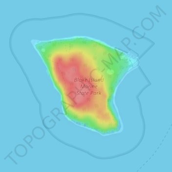 Blake Island topographic map, elevation, terrain