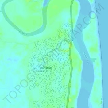 Sungai Bebar Lama topographic map, elevation, terrain