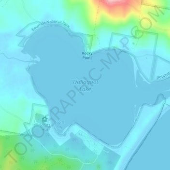 Wallagoot Lake topographic map, elevation, terrain