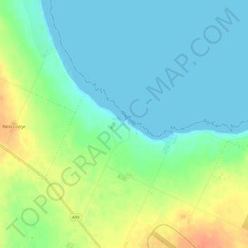 Ackergil Tower topographic map, elevation, terrain