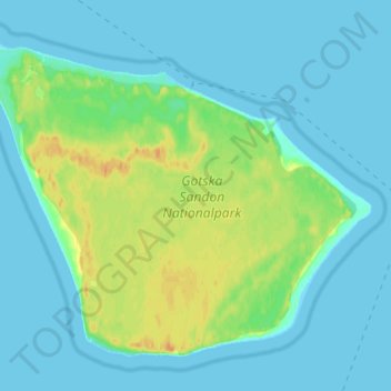 Gotska Sandön topographic map, elevation, terrain