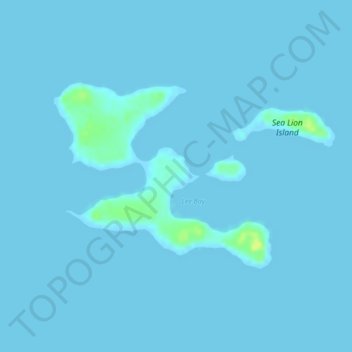 Sea Lion Island topographic map, elevation, terrain