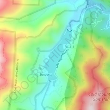 Lake Logan topographic map, elevation, terrain