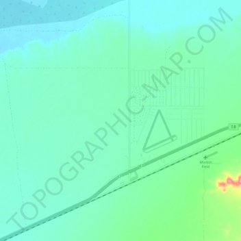 Dateland topographic map, elevation, terrain