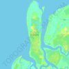 Bruit Island topographic map, elevation, terrain