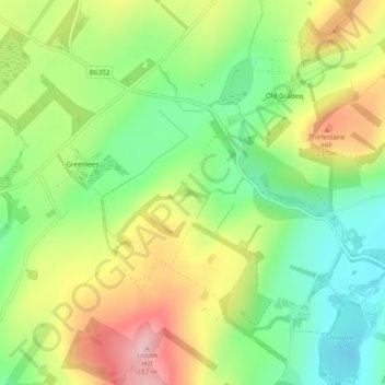 Wormington topographic map, elevation, terrain