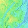 Rosenborg Castle topographic map, elevation, terrain