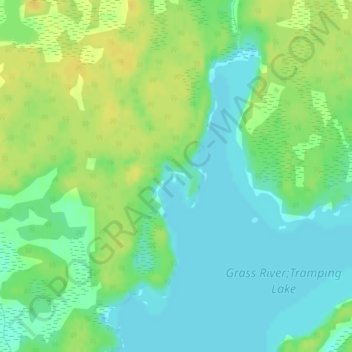 Grass River;Tramping Lake topographic map, elevation, terrain