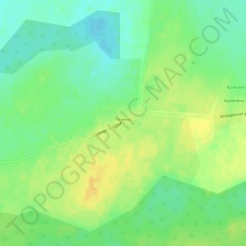 Поляны topographic map, elevation, terrain