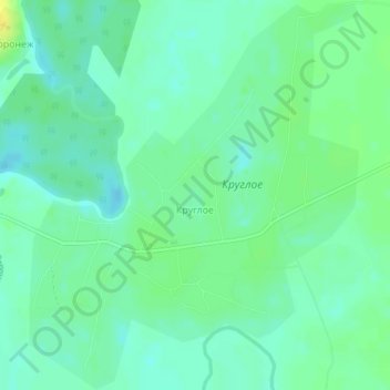 Круглое topographic map, elevation, terrain