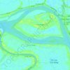 Sông Tiền topographic map, elevation, terrain