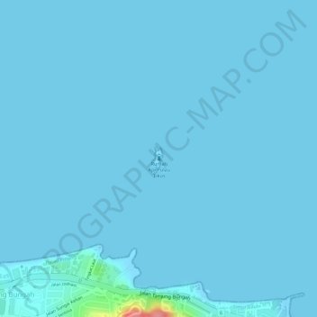 Tikus Island topographic map, elevation, terrain