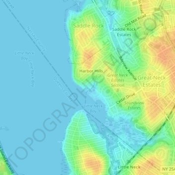 Harbor Hills Park topographic map, elevation, terrain