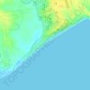 Farallón (Playa Blanca) topographic map, elevation, terrain