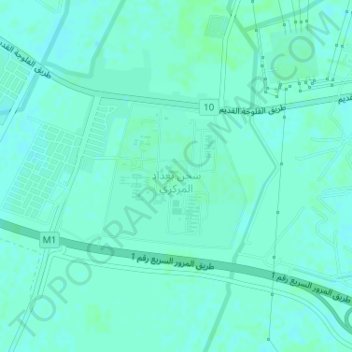 Baghdad Central Prison topographic map, elevation, terrain