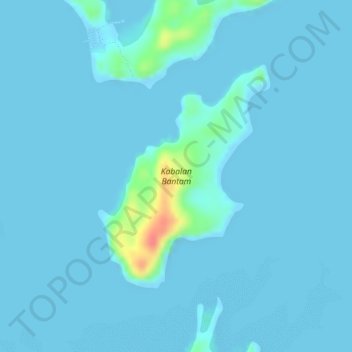 Kabalan Bantam topographic map, elevation, terrain