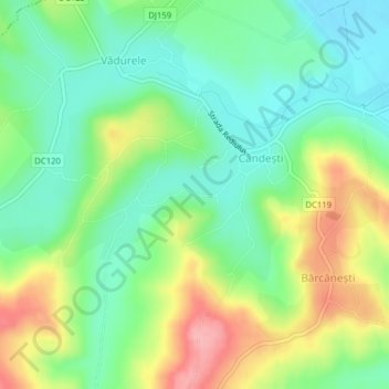 Neamț topographic map, elevation, terrain